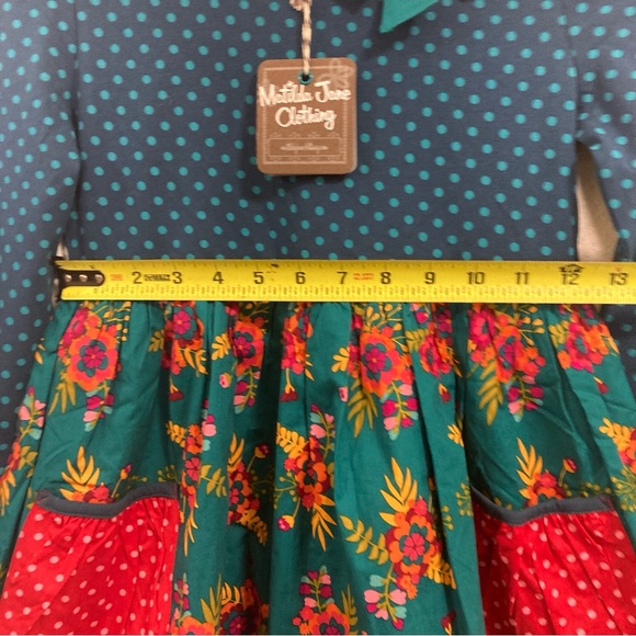 Matilda Jane Moments With You Merry Merry Christmas Dress Girls Floral Size 10 - Picture 13 of 16